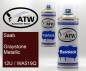 Preview: Saab, Graystone Metallic, 12U / WA519Q: 400ml Sprühdose + 400ml Klarlack - Set, von ATW Autoteile West.